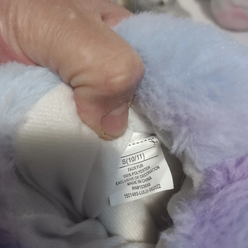 Pastel Unicorn Plush Slippers